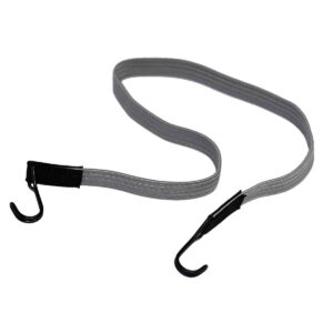 Gummiflachband Grau 100cm 2 Haken