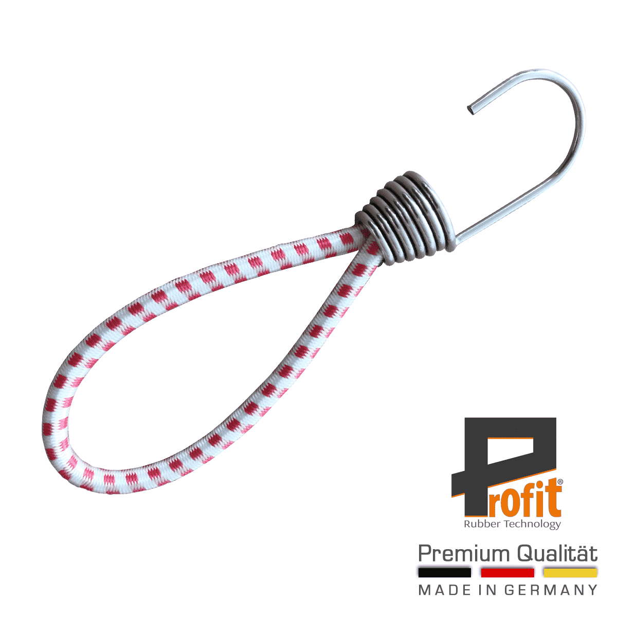 Expanderschlinge mit Edelstahl Spiralhaken 130mm | Österreich Edition | Expandergummi | Spanngummi | Profit Rubber Technology