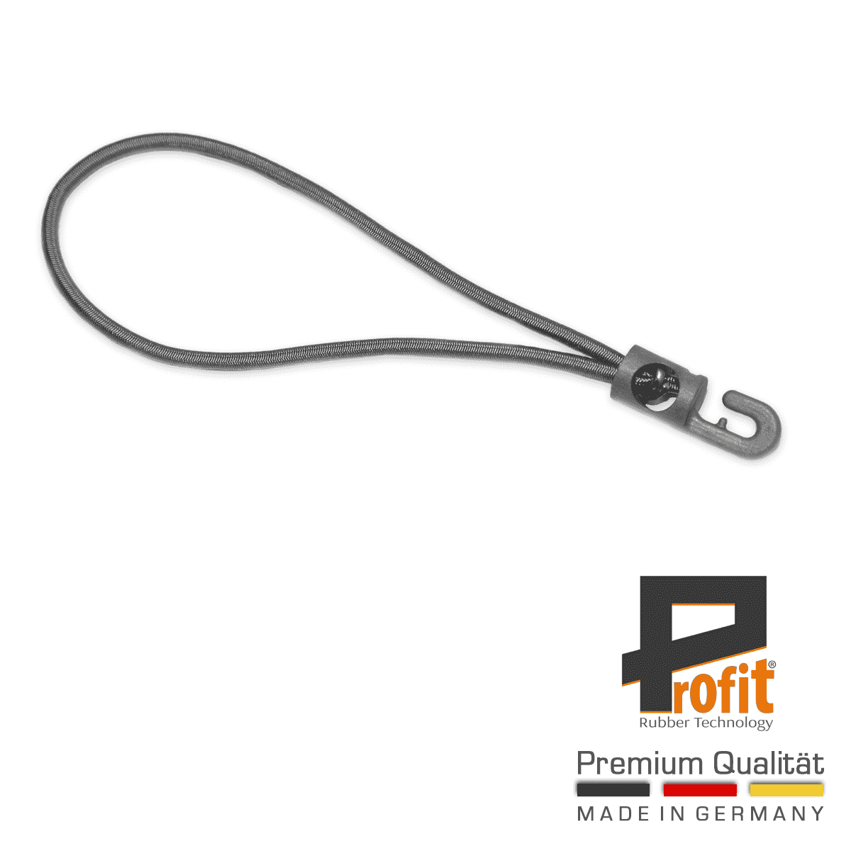 Expanderschlingen mit Haken grau 180mm | Expandergummis mit Kunststoffhaken | Planengummis | Spannschlaufen | Expander